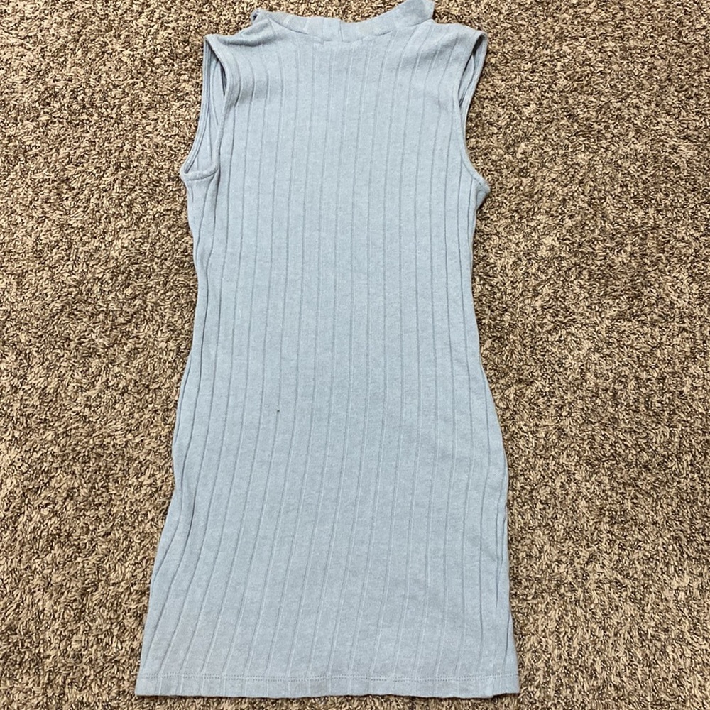 Grey Ribbed Bodycon Dress - Picture 6 of 6